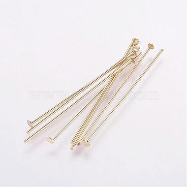 Rack Plating Brass Flat Head Pins(KK-E680-02-0.8x40mm-G)-2