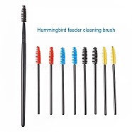 Artificial Fiber Eye Lashes Cosmetic Brushes, with Wooden Handle, Mixed Color, 145x6mm(MRMJ-TA0001-11)