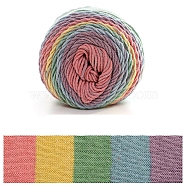 Cotton Yarn, for Weaving, Knitting & Crochet, Colorful, 2mm, about 211.07 Yards(193m)/Skein(PW-WG93716-02)