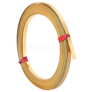 Brass Flat Bezel Wire, DIY Bezel Setting for Cabochon, Raw(Unplated), 3x0.2mm, about 19.69 Feet(6m)/Roll(CWIR-WH0016-02B)