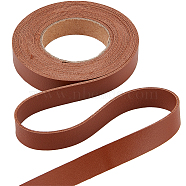 2M PVC Double Face Imitation Leather Ribbons, for Clothes, Bag Making, Saddle Brown, 12.5mm, about 2.19 Yards(2m)/Roll(SRIB-WH0011-127A-03)