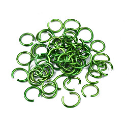 Aluminum Wire Open Jump Rings, Sea Green, 20 Gauge, 6x0.8mm, Inner Diameter: 5mm, about 43000pcs/1000g(ALUM-R005-0.8x6-25)