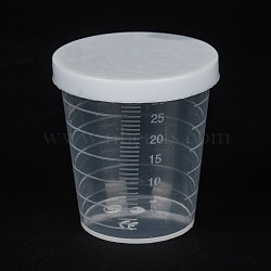 Measuring Cup Plastic Tools, Graduated Cup, White, 4x4.3cm, Capacity: 30ml(1.01fl. oz)(AJEW-P092-03)
