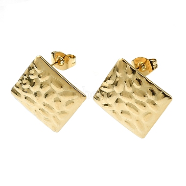 Rhombus 201 Stainless Steel Stud Earrings