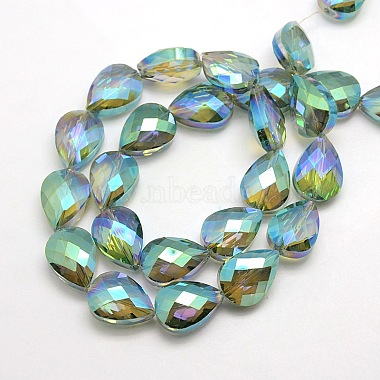 Electroplate Crystal Glass Teardrop Beads Strands(EGLA-F066B-05)-2