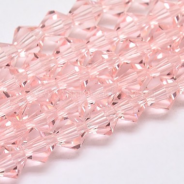 3mm Pink Bicone Glass Beads