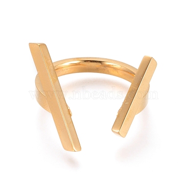 Unisex 304 Stainless Steel Finger Rings(RJEW-L091-12-G-17mm)-2