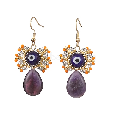 Teardrop Amethyst Earrings