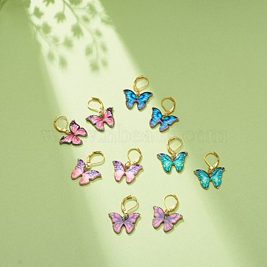 Alloy Enamel Butterfly Dangle Leverback Earrings(EJEW-JE05045)-2