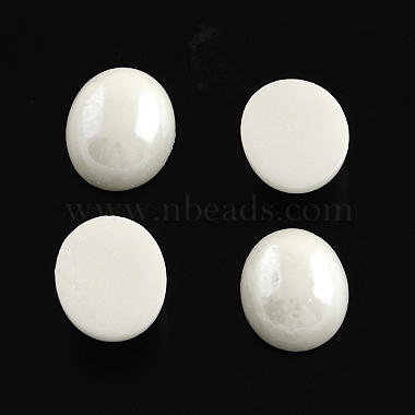 Pearlized Plated Opaque Glass Cabochons(PORC-S804-8x10-M)-2