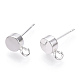 Brass Stud Earring Findings(KK-WH0065-03S-NF)-3