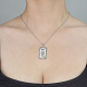 Collier avec pendentif en forme de carte de tarot creuse en acier inoxydable anti-ternissement 201(NJEW-OY001-90)-2