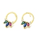 Rings Shape Brass Stud Earrings(EJEW-L270-16G)-1