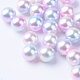 Perles acrylique imitation arc-en-ciel(OACR-R065-6mm-A01)-1