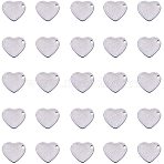 Handmade Gifts Ideas for Valentines Day 304 Stainless Steel Stamping Blank Tag Pendants, Heart, Stainless Steel Color, 11x10x0.6mm(STAS-PH0010-20)