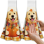 Microfiber Hanging Towel, for Kitchen, Dog, 345x315mm, 2pcs/set(AJEW-WH0536-042)
