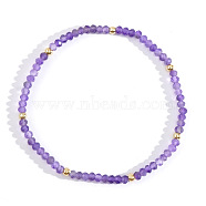 Bohemian Style Natural Amethyst Beaded Stretch Bracelets for Women, Stackable Bracelets(TR3893-1)