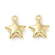 Rack Plating Alloy Charms, Cadmium Free & Lead Free, Star, Light Gold, 14.5x12x4.5mm, Hole: 1.6mm(FIND-G044-03LG)