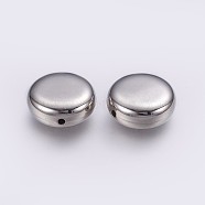 CCB Plastic Beads, Flat Round, Platinum, 19x8mm, Hole: 2mm(CCB-G006-088P)