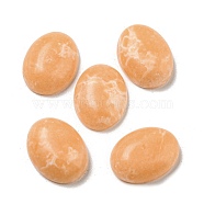 Dyed Synthetic Howlite Cabochons, Oval, Orange Color, 14~14.5x11x5mm(G-G075-11C)