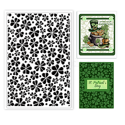 PVC Plastic Stamps, for DIY Scrapbooking, Photo Album Decorative, Cards Making, Stamp Sheets, Film Frame, Clover Pattern, 16x11x0.3cm(DIY-WH0167-57-0100)