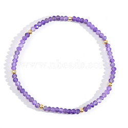 Bohemian Style Natural Amethyst Beaded Stretch Bracelets for Women, Stackable Bracelets(TR3893-1)