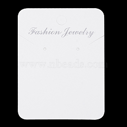 Cardboard Display Cards, Used For Necklaces and Earrings, Rectangle, Creamy White, 72x52x0.3mm, Hole: 6mm(X-CDIS-S025-05)