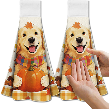 Microfiber Hanging Towel, for Kitchen, Dog, 345x315mm, 2pcs/set