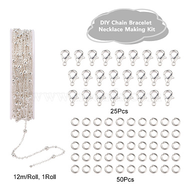 Kit de fabrication de collier de bracelet de chaîne de bricolage(DIY-YW0005-92S)-2