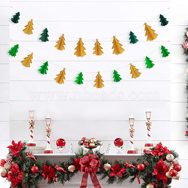 2 piezas 2 banderas de papel para árboles de Navidad de estilo arricraft(AJEW-AR0001-73A)-7