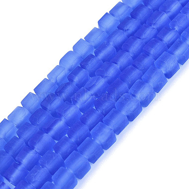 brins de perles de verre d&eacute;poli transparent(GLAA-N072-01A-A13)-1