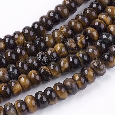 8mm Coffee Abacus Tiger Eye Beads