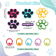 Dog Paw Print Silicone Knitting Needle Stoppers(DIY-NB0010-74)-2