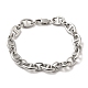 Ion Plating(IP) 304 Stainless Steel Oval Link Chain Bracelets(BJEW-D030-11B-P)-1