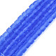 brins de perles de verre d&eacute;poli transparent(GLAA-N072-01A-A13)-1