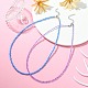2Pcs 2 Color Glass Seed Beaded Necklace(NJEW-FZ00010)-1