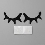 Non-Woven Cake Insert Card Decoration, Eyelash, Black, 38x52x1mm(AJEW-WH0472-80B)