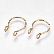 Stainless Steel Body Jewelry, Nose Studs, Golden, 15x11x0.7mm, Hole: 1.3mm(AJEW-TAC0019-08G)