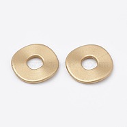 Spray Matte Painted Acrylic Bead Spacers, Goldenrod, 24.5x2mm, Hole: 8mm, about 111pcs/122g(ACRP-N001-12A)
