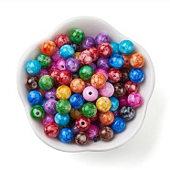 Baking Paint Opaque Acrylic Beads, Round, Mixed Color, 8mm, Hole: 1.5mm(MACR-YW0002-89)