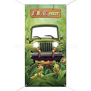 Polyester Photo Backdrop, for Party Decoration, with Plastic Non-Trace Wall Picture Hook and Iron Curtain Clips, Rectangle, Car, 1800x900mm(HJEW-WH0081-001)