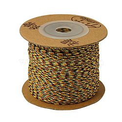 Eco-Friendly Dyed Nylon Thread, Colorful, Golden Color, 0.8mm, about 109.36 yards(100m)/roll(NWIR-G003-0.8mm-2)