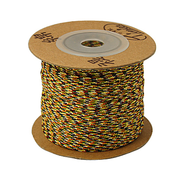 Eco-Friendly Dyed Nylon Thread, Colorful, Golden Color, 0.8mm, about 109.36 yards(100m)/roll
