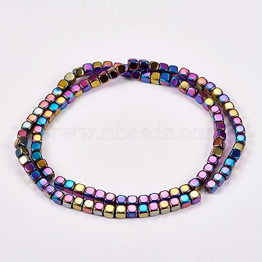 Electroplate Non-magnetic Synthetic Hematite Beads Strands(X-G-J172-4x4mm-03)-2