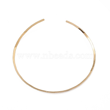 Vacuum Plating 304 Stainless Steel Textured Wire Necklace Making(STAS-B036-04G)-2