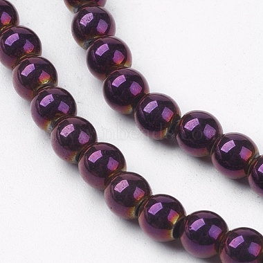 Non-magnetic Synthetic Hematite Beads Strands(G-S096-4mm-M)-3