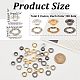 300 Sets 3 Colors Brass Rhinestone Grommet Eyelet Findings(DIY-NB0007-68)-2