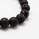 Natural Lava Rock Round Beads Stretch Bracelets(BJEW-G550-07-12mm)-2