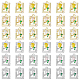 Dicosmetic 36 pcs 6 styles pendentifs en alliage d'émail plaqué en rack(FIND-DC0002-91)-1