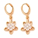 Brass Micro Pave Clear Cubic Zirconia Leverback Earrings(EJEW-K300-53G)-4